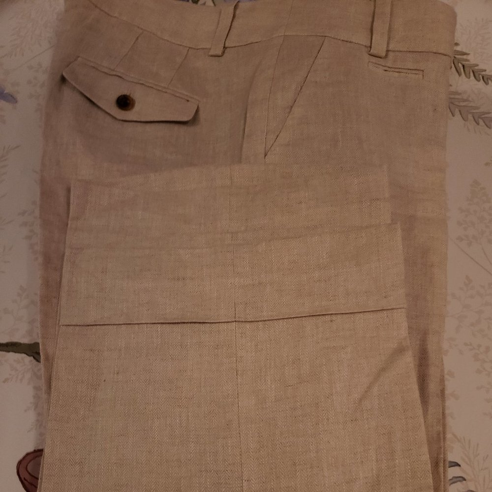 J Crew linen cafe trouser